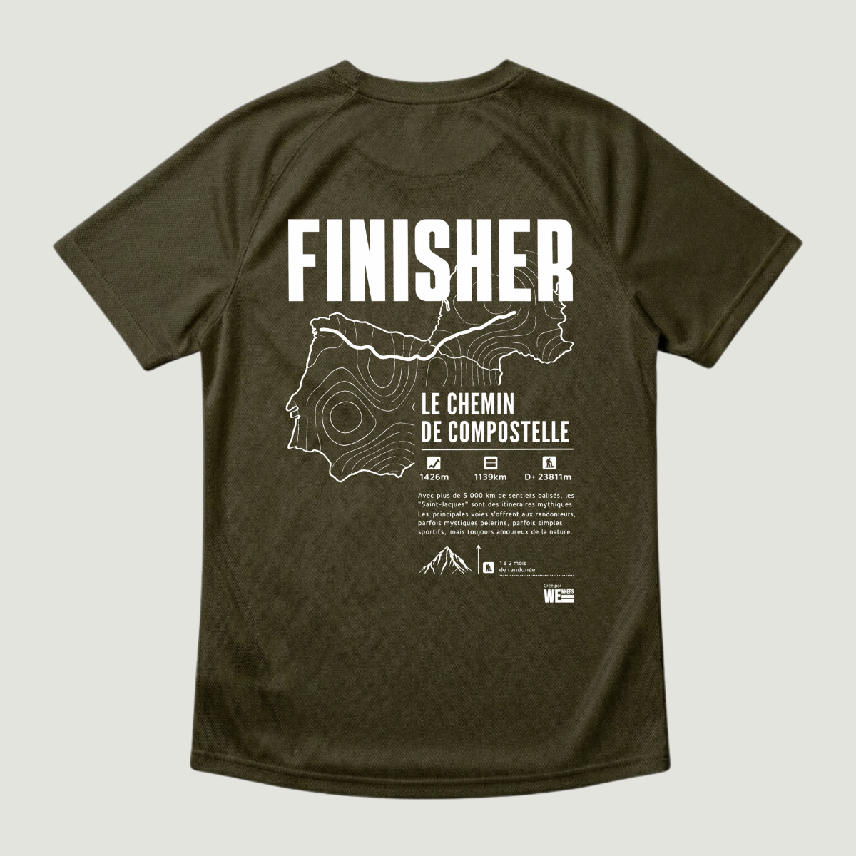 T-shirt sport GR®65 Le Chemin de Compostelle