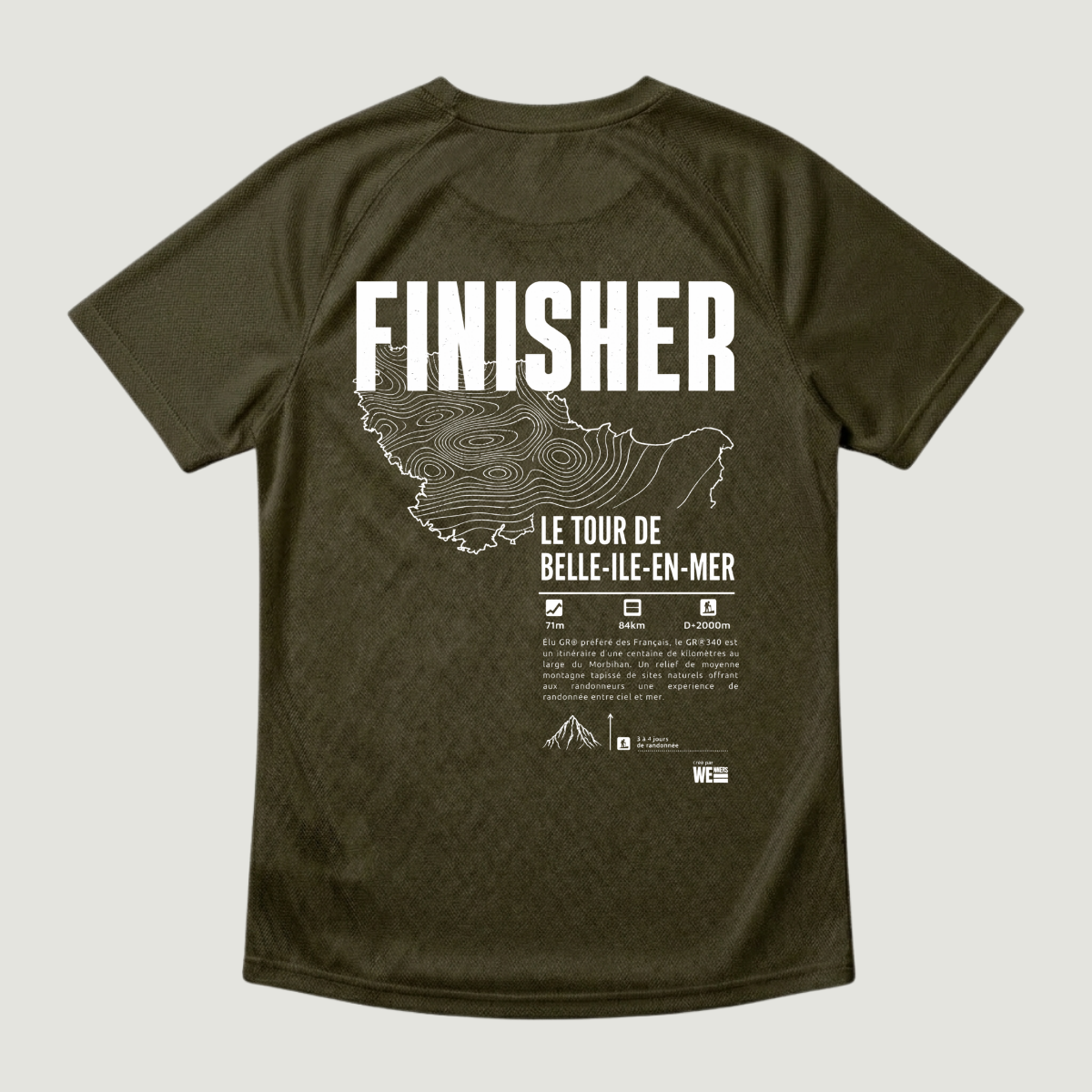 T-shirt sport GR®340 Le Tour de Belle-Île-en-Mer