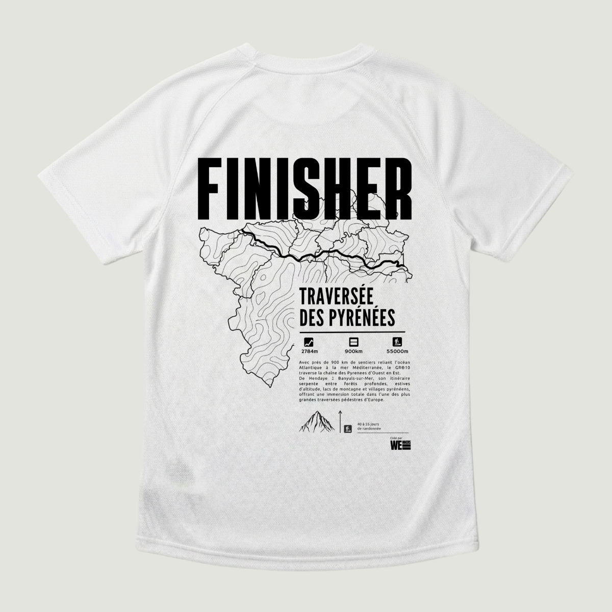 T-shirt sport GR®10 Traversée des Pyrénées