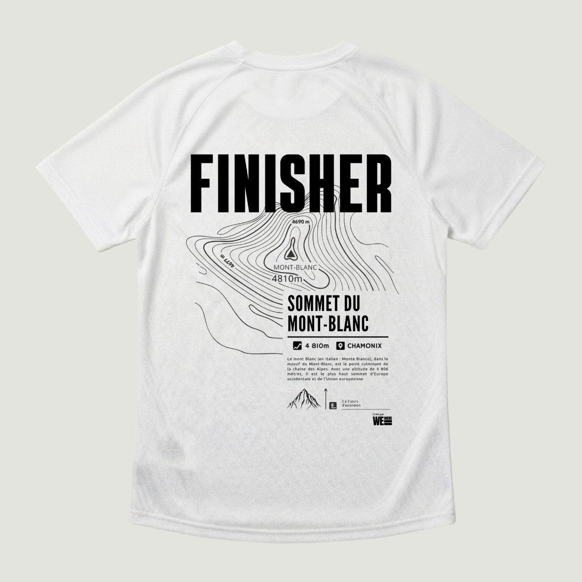T-shirt sport Sommet du Mont-Blanc