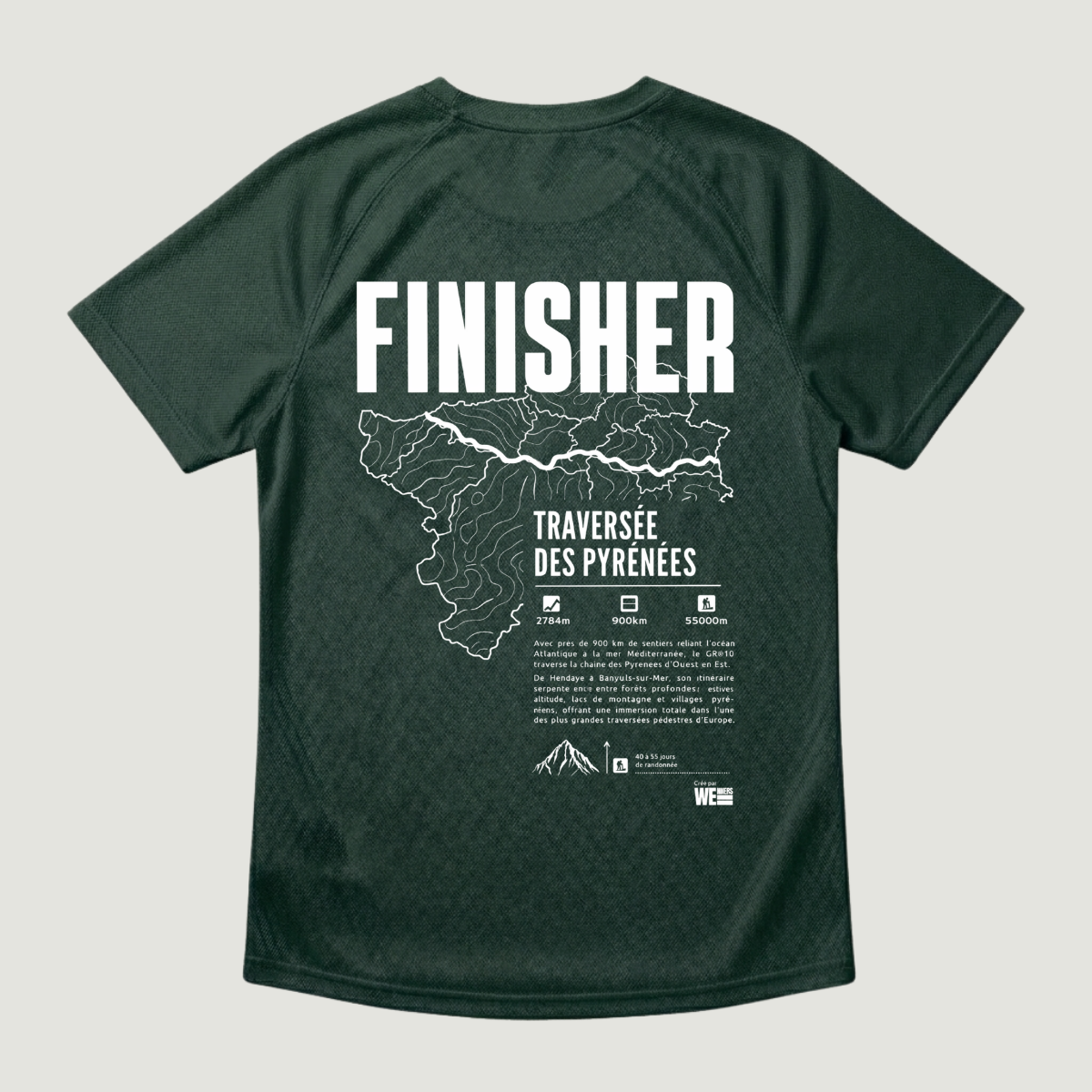 T-shirt sport GR®10 Traversée des Pyrénées