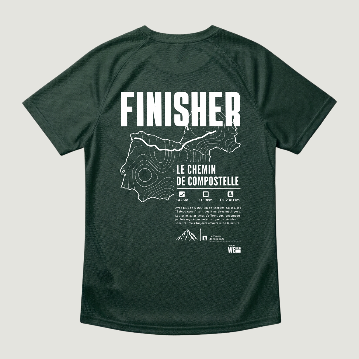 T-shirt sport GR®65 Le Chemin de Compostelle