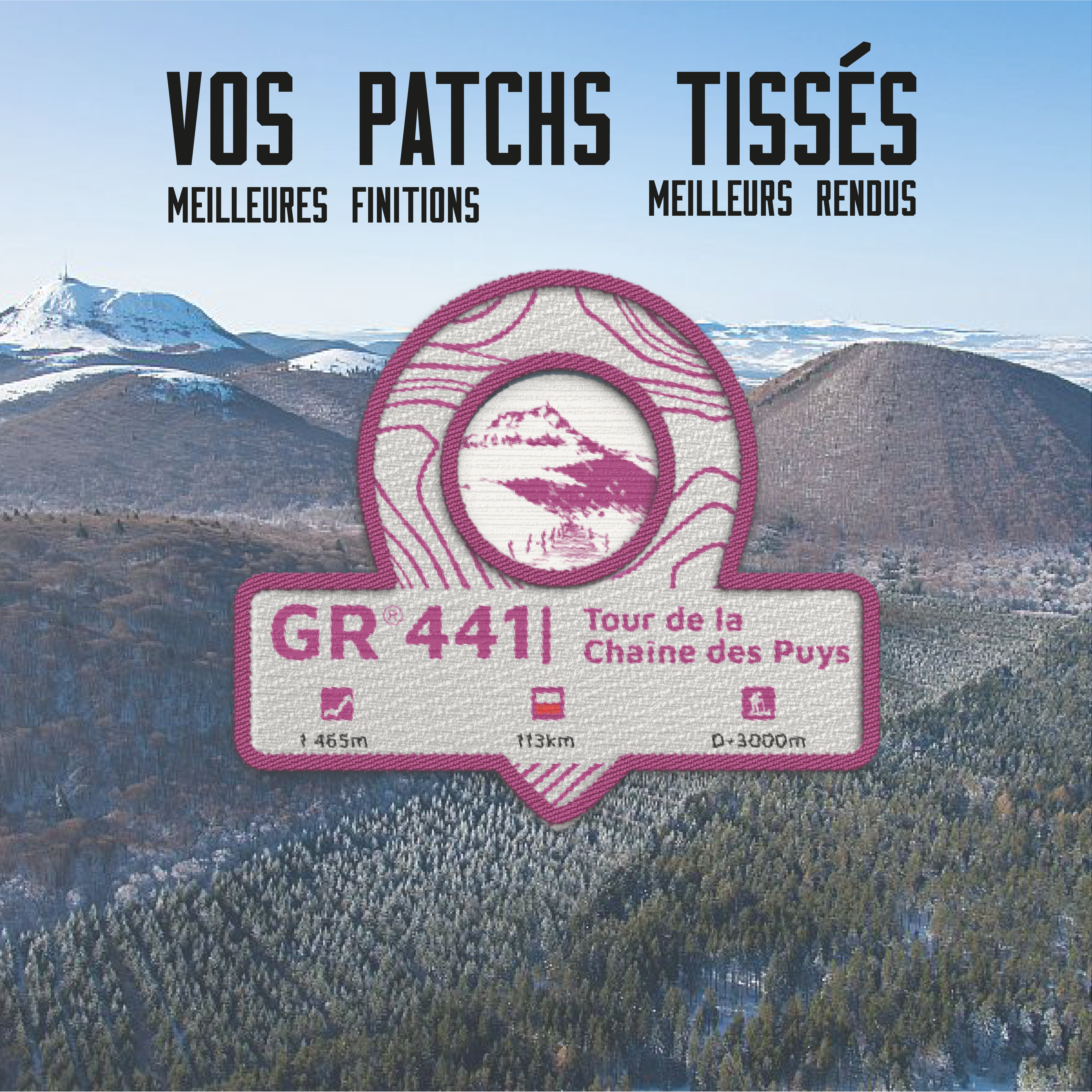 Écusson GR®441 Tour de la chaine des Puy