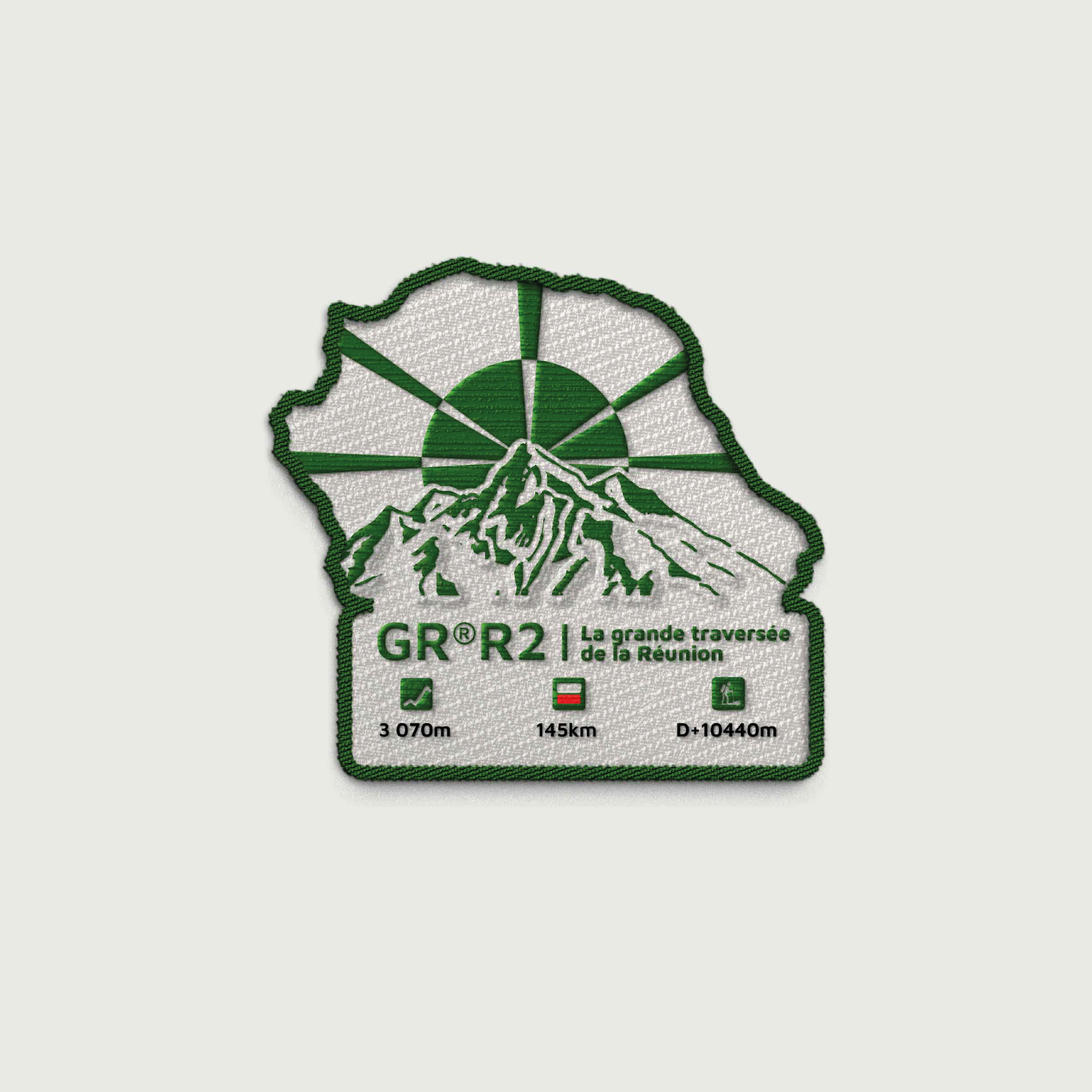Écusson GR®R2 La grande traversée de l'Île de la Réunion